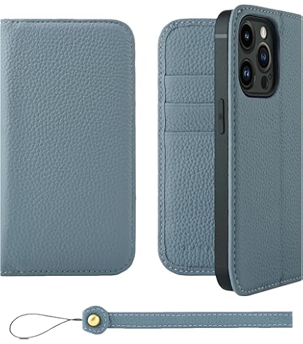 美品✨BONAVENTURA iPhone 13pro グレー 手帳型 ボナベンチュラの(iPhone 13 Pro) ダイアリーケース シュリンクレザー