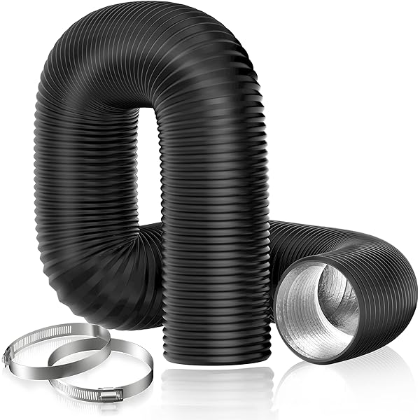 Honu0026Guan 5 inch Air Duct - 16 FT Long, Black Flexible Ducting HVAC  Ventilation Air Hose for Grow Tents, Dryer Rooms,Kitchen : Amazon.sg: DIY u0026  Tools