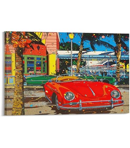 Amazon.co.jp: 鈴木英人イラストレーション額装飾品 トロピカルアート