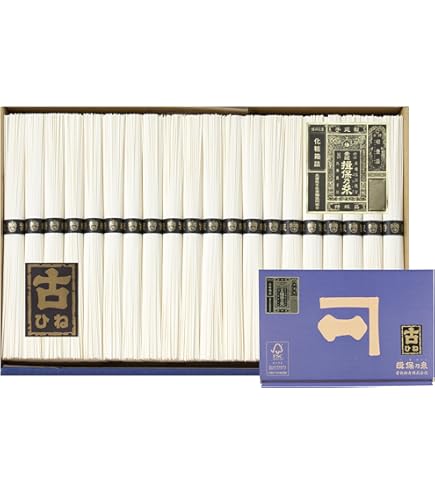 Amazon.co.jp: 播州手延素麺 揖保乃糸 特級品 黒帯 木箱入 50グラム (x
