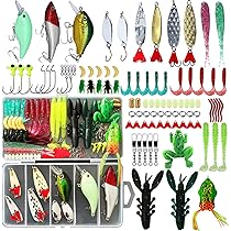 Amazon.co.jp: LASOCUHOO 94ピース フィッシングルアーセット