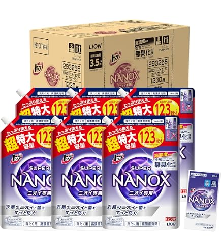 トップ ナノックス(NANOX) スーパーナノックス ニオイ専用 1230g×6個セット