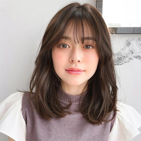 Amazon.co.jp: HAIRCUBEフルウィッグ人毛100％ セミロング パーマ