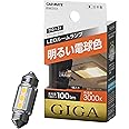 カーメイト(CARMATE) 車用 LED ルームランプ GIGA 明るい電球色 T8×29・T10×31 3000K 100lm 1個入り BW253