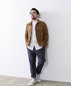 Goat Suede Jean Jacket 7560-605-6019: Brown Goat Suede Jean Jacket 7560-605-6019: Brown