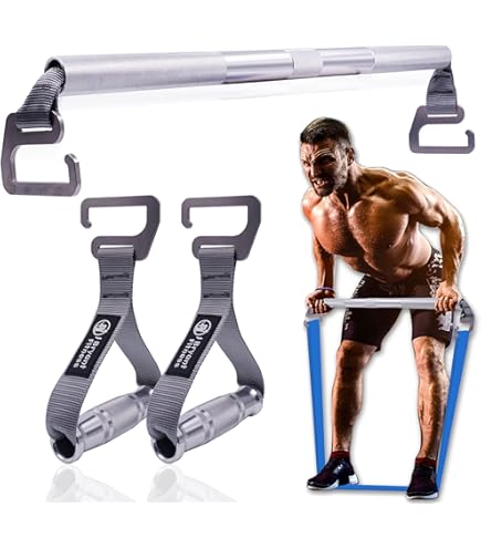 INNSTAR Resistance Bands Set With Accessories - Portable Home Gym, Detachable Bar, Handles, Ankle Straps - View #9