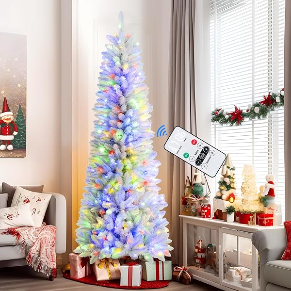 4ft white christmas tree with colored lights Clearance