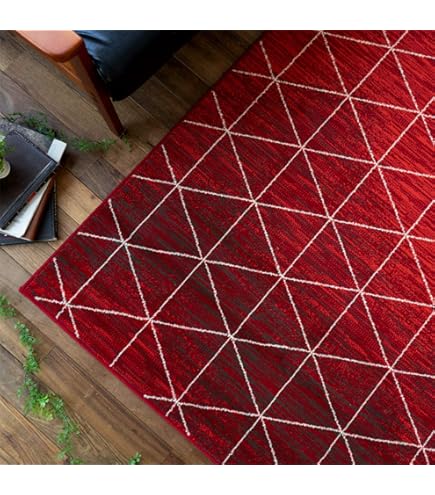 Amazon | サヤンサヤン 幾何学模様 ラグマット カーペット カイエ