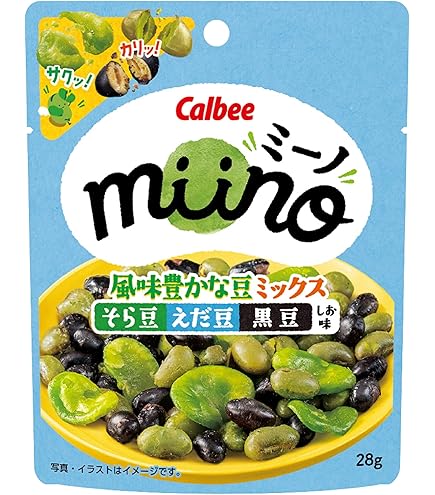Amazon | カルビー miino3つの大豆ミックス黄大豆えだ豆黒豆しお