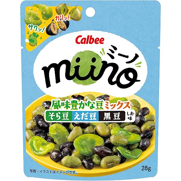 Amazon.co.jp: カルビー miino 3つの大豆ミックス 黄大豆えだ豆黒豆し