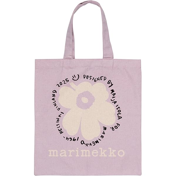 【新品】marimekko ウニッコ トートバッグ アイボリー×ピンク♡ Amazon | [マリメッコ] トートバッグ Vankka Unikko ウニッコ
