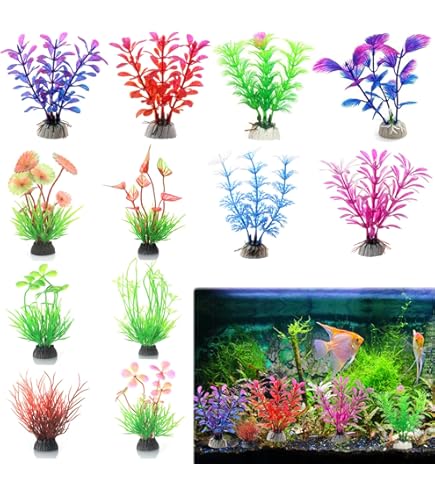 Amazon.co.jp: HUIZHOU 水槽用 人工水草 レイアウト 水槽飾り  