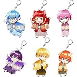 【PANHUI】 6個セット for すとぷりキーホルダー 人気和服 着物 for すとぷり グッズ アクリル 鍵 携帯ストラップ 可愛い バッグペンダント プレゼント アク FOR すとぷり 莉犬 ころん ななもり さとみ るぅと ジェル キー キ