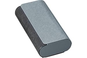 【Amazon.co.jp限定】メガネ が 2本収納 できる! レザー調 ツーピース メガネケース モノトーン ブラック