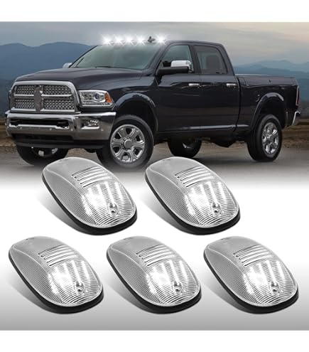 Smoke Cab Roof Marker Lights Amber For Dodge Ram 1500 2500 3500 4500 2003 - 2019 - View #3