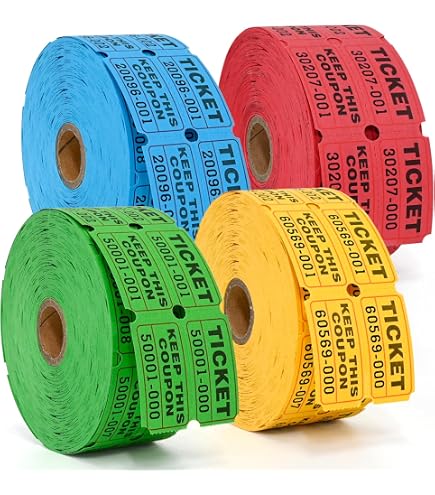 Amazon | The Ticket Gurus-(4) ミールチケット (1ロールあたり2000枚