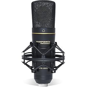 【Amazon限定ブランド】888M マランツプロ USBコンデンサーマイク 生放送・録音 ショックマウント・ケース付 MPM2000U