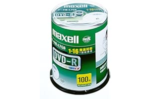 maxell データ用 DＶD-R 4.7GB 16倍速対応 インクジェットプリンタ対応ホワイト(ワイド印刷) 100枚 スピンドルケース入 DR47WPD.100SP A