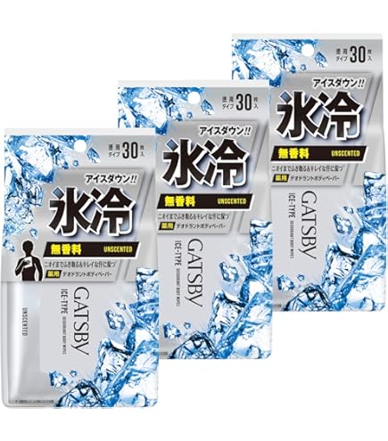 【２０個セット】【１ケース分】 マンダム ギャツビー アイスデオドラント ボディペーパー無香料 30枚入×２０個セット　１ケース分 【dcs】 Amazon | 【マンダム 】ギャツビー アイスデオドラントボディペーパー