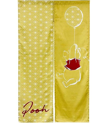 Amazon｜プーさんのれんクラシックプー: 約 幅 85cm X 丈 150cm