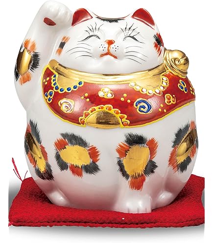 Amazon.co.jp: 九谷焼 招き猫 色絵唐草 : ホーム＆キッチン