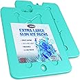 Kona Large Ice Packs for Coolers - Slim Space Saving Design - 25 Minute Freeze Time