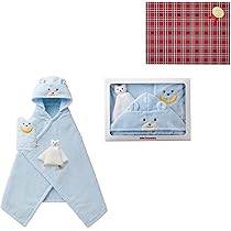 Amazon.co.jp: [ミキハウス] 無撚糸パイルバスポンチョセット