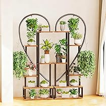 レトロ オープンシェルフ 飾り棚 ラック 花台 ディスプレイ Amazon|Wisfor オープンシェルフ ラック 木製 ハート型 6段