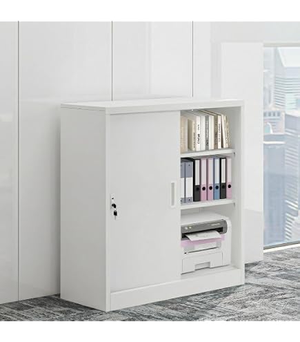 Amazon.co.jp: 書庫 鍵付き収納 収納ラック 40x40x60cm ロッカー 収納