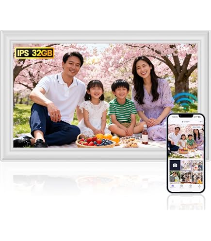 デジタルフォトフレーム 13.3インチ 白 32GB Amazon | 13.3インチ ディスプレイ、家庭用壁掛けデジタルフォト