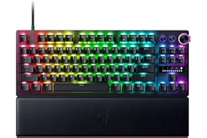 ラピッドトリガー 搭載 Razer レイザー Huntsman V3 Pro Tenkeyless 調整可能なアクチュエーション搭載のアナログ ゲーミングキーボード オプティカルスイッチ 押下圧 40G リストレスト付属 英語配列 ハンツマン ブイス