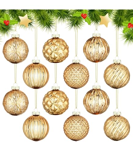 Amazon.co.jp: Watayo クリスマス松ぼっくりガラスオーナメント 12個