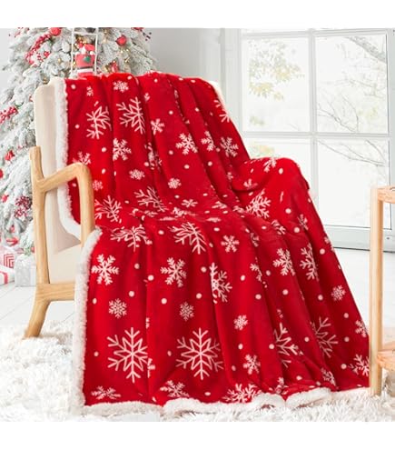 Amazon｜Snuggle Sac キャンディケーンスローブランケット レッド