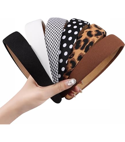 SuPoo Satin Headbands Pink Silk Headbands For Women Girls - View #3