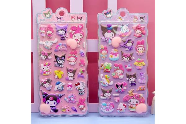 loong おしりぷにぷにシール かわいい ぷくぷく キャラクター 3D マシュマロ ふわふわ もちもち もっちりスクイーズ ステッカー シール帳 デコレーション 2セット006