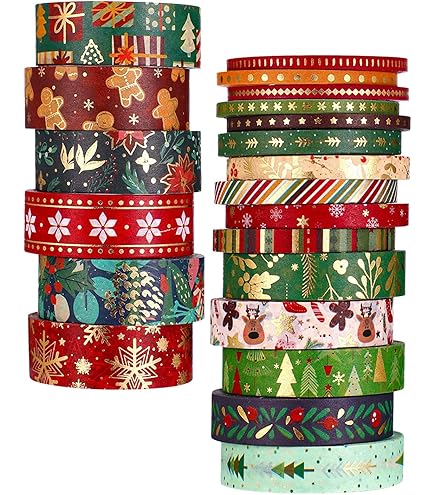 Amazon.co.jp: クリスマス マスキングテープ 12巻 幅15mm DIY 手帳