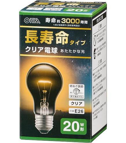 Amazon | パナソニック シリカ電球 100V 20W形 E26口金 LW100V18W
