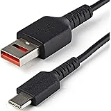 StarTech.com USB充電特化ケーブル/1m/USB-A[オス] - USB-C[オス]/USBデータ通信機能カット対応データブロッカーケーブル/給電のみ対応Type-A - Type-C変換ケーブル/会社のセキュリティ対策PCでスマホ &