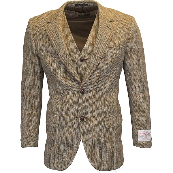 Walker Slater ハリスツイード　ヘリンボーン
チェスターコート Edward Jacket | Harris Tweed Herringbone, Navy