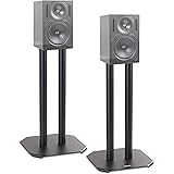 Duronic SPS1022-40 二本一組スピーカースタンド 40cm 黒色 天板16㎝X16㎝ スピーカー置き ホームシアター用 メタルベース