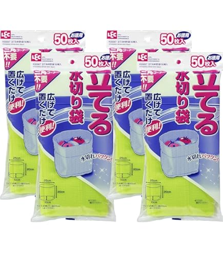 Amazon.co.jp: ジャパックス 水切り袋 2色(黄・緑) 横25×縦25cm のび