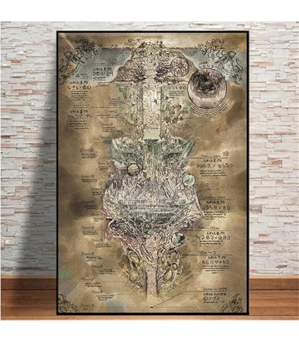 メイドインアビス キャンバスアート Amazon.co.jp: メイドインアビスマップポスターとプリントアニメ絵画を