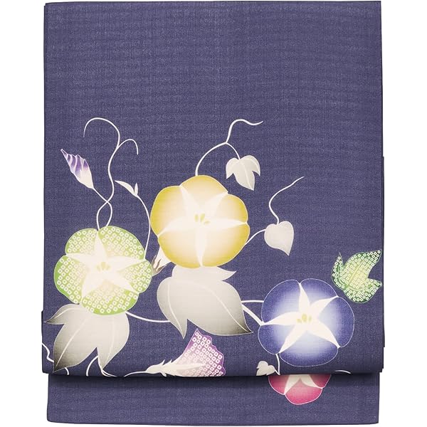 Amazon | 夏物 名古屋帯 紗 ぼかしに笹竹模様 正絹 紗紬 中古 夏