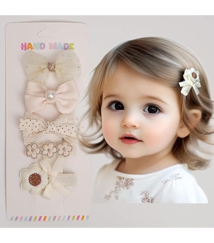 Amazon.co.jp: ベビー ヘアピン 子ども コットンレース結びリボン