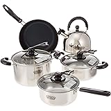 和平フレイズ 調理器具 5点セット スティージー IH対応 片手鍋18cm 両手鍋20cm フライパン24cm パスタポット20cm 笛吹ケトル2.5L 着脱式ハンドル MA-9679
