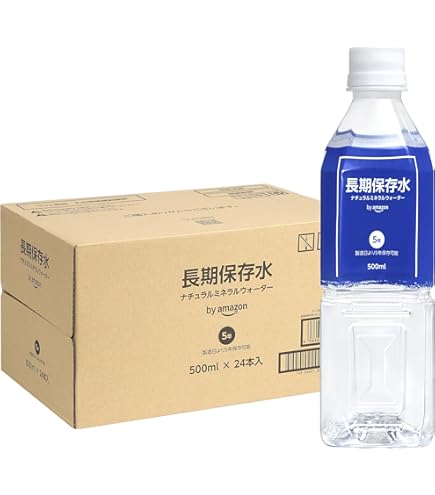 Amazon.co.jp: 【災害備蓄用】 7年 長期保存水 500mlx24本/飲料水