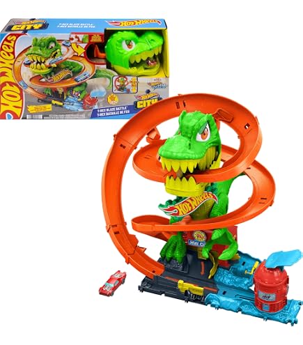 Hot Wheels Motosaurus – Dino-Auto Im Maßstab 1:64 | Street Beasts 2017, Grün-Braun Mit Gelber Unterseite