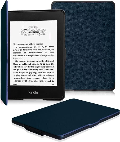 Fintie for Kindle Paperwhite ケース 超薄 軽量 保護カバー オートスリープ機能付き (第5 / 6 / 7世代、マンガモデル専用) (第10世代 2018に適応できない) (ネイビー) - 1