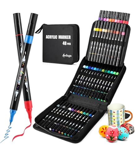 Amazon.co.jp: Guangna アクリルペイントマーカー ブラシチップ 72色の