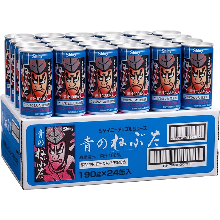 Amazon.co.jp: 青森県りんごジュース シャイニー 赤のねぶた